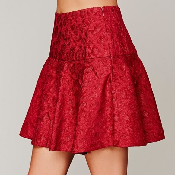 red cheetah skirt